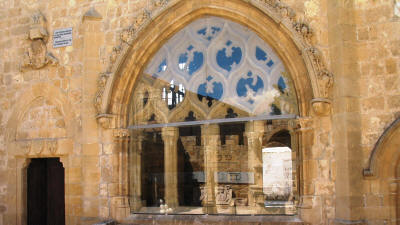 The Lusignan window on display at the Lapidary museum, Nicosia, North Cyprus