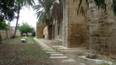 Butresses on the exterior of the Omeriye Mosque, south Nicosia
