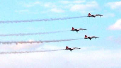 Gear Down fly-past over Kyrenia harbour