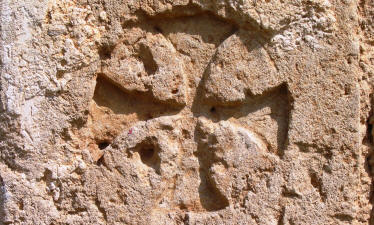 Carved crosses on the Armenian church