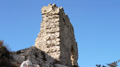 The top tower at Kantara castle, near Iskele, North Cyprus