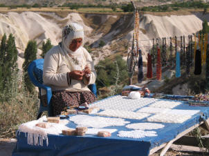 A lace seller
