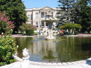 The gardens at the Dolmabaahce Palace, Istanbul