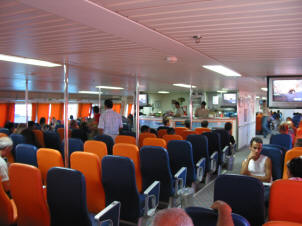The catamaran interior
